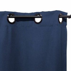 Eddie Bauer All Weather Navy Grommet Curtains Navy